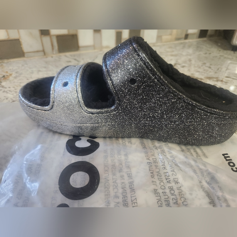 CROCS Cozzzy Glitter Sandal M7/W9